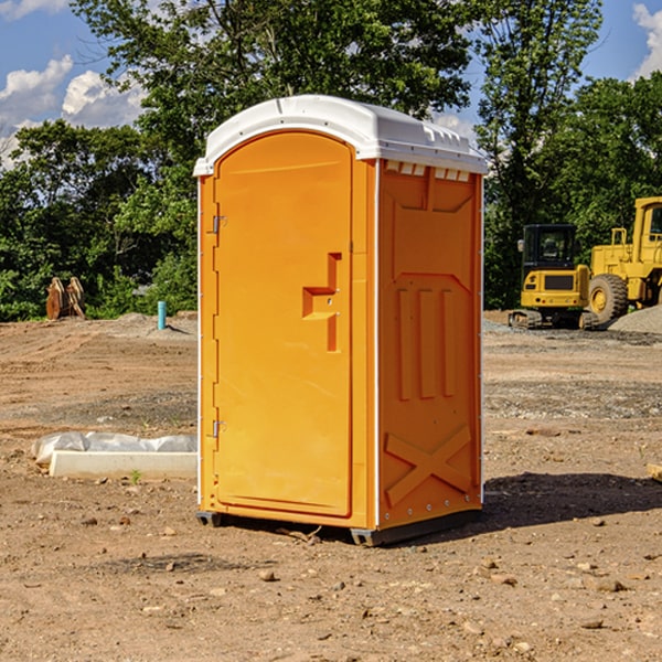 how often are the portable restrooms cleaned and serviced during a rental period in Clarksburg MO